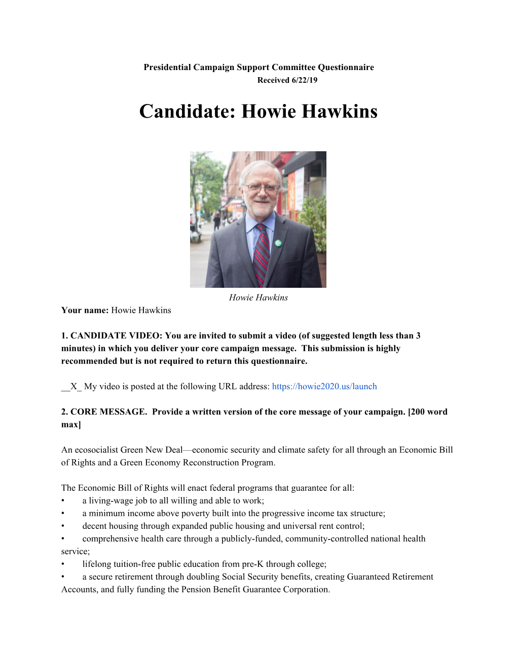 Howie Hawkins