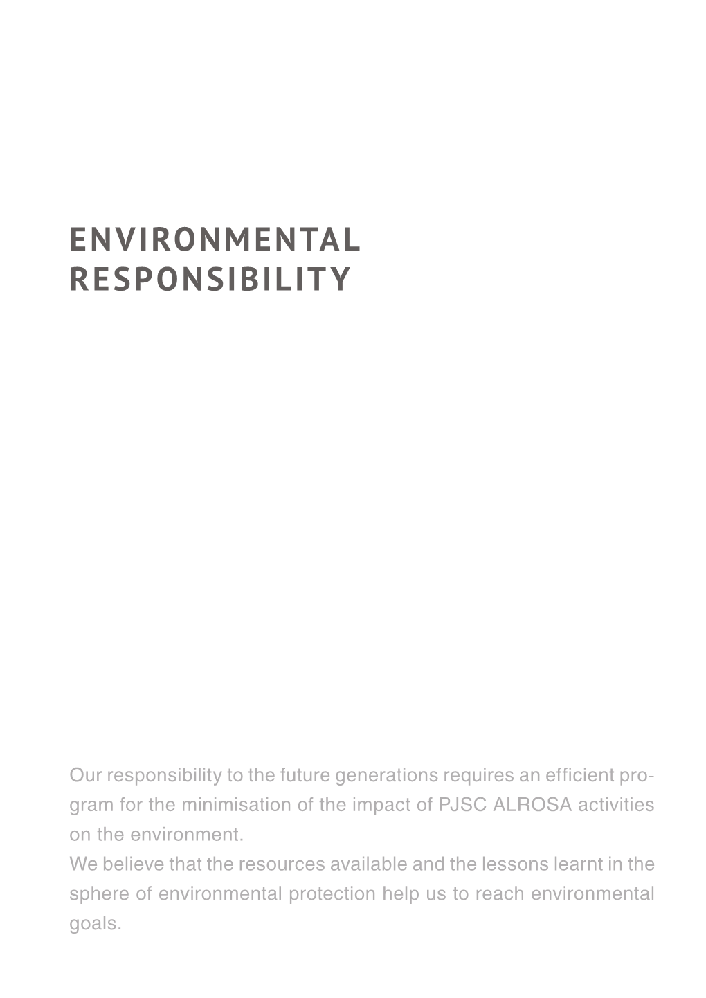 Environmental Responsibility