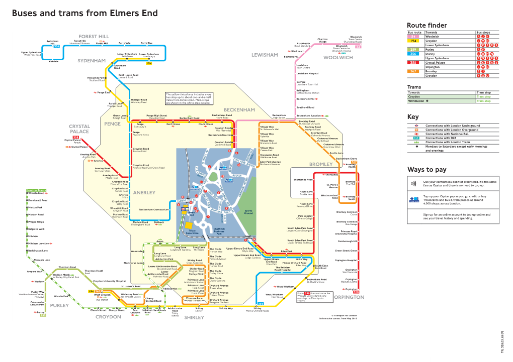 Buses and Trams from Elmers End