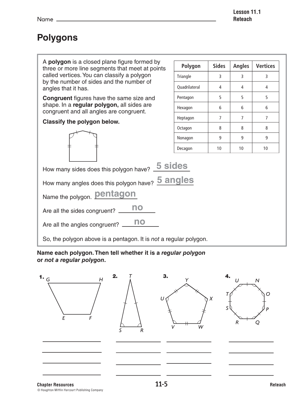 No No Pentagon 5 Angles 5 Sides Polygons