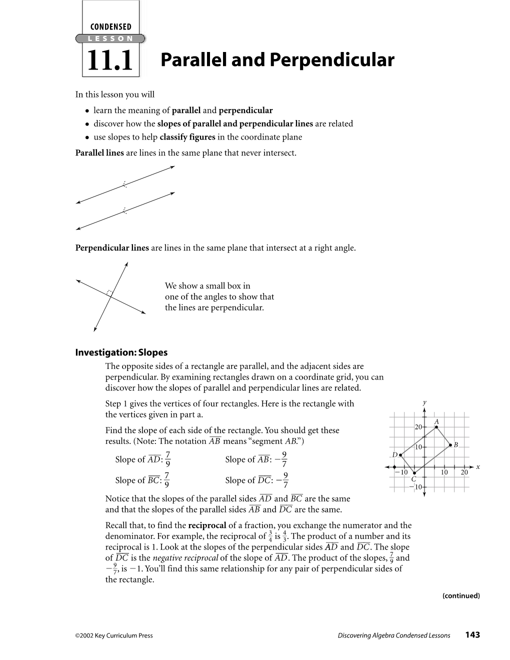 Parallel and Perpendicular