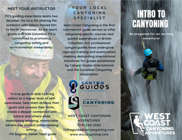 Canyoning Intro Flyer
