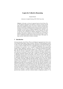 Logics for Collective Reasoning