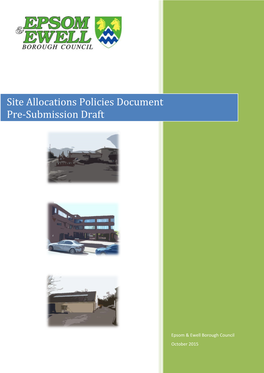 Site Allocations Policies Document Pre-Submission Draft