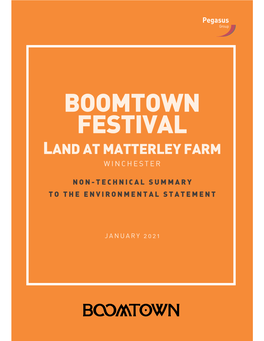 Boomtown Festival Land at Matterley Farm Winchester