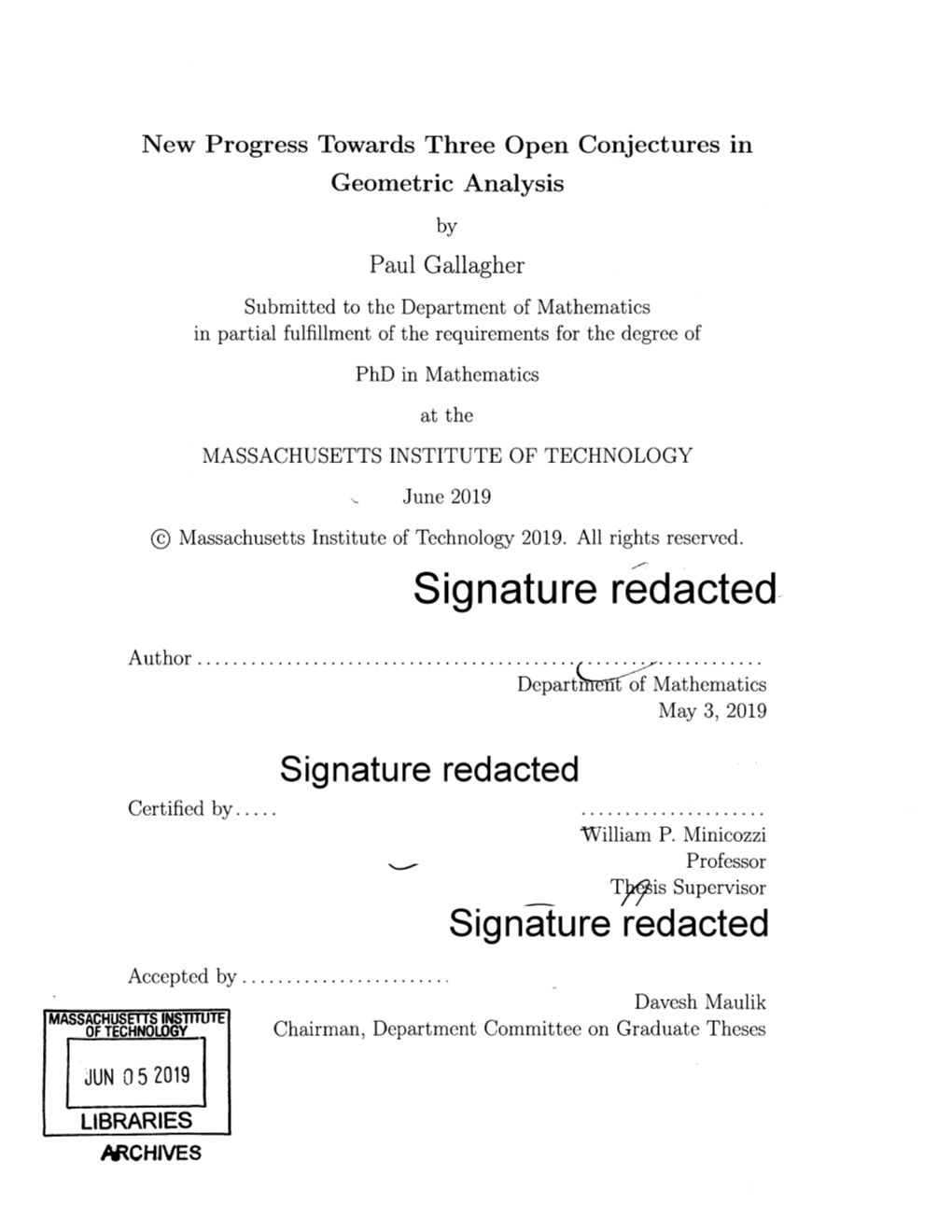 Signature Redacted