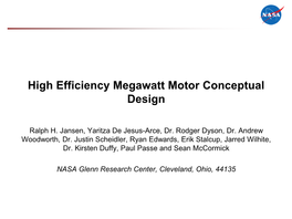 High Efficiency Megawatt Motor Conceptual Design