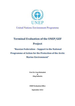 Terminal Evaluation of the UNEP/GEF Project