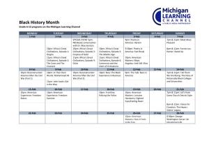 Black History Month Grade 6-12 Programs on the Michigan Learning Channel