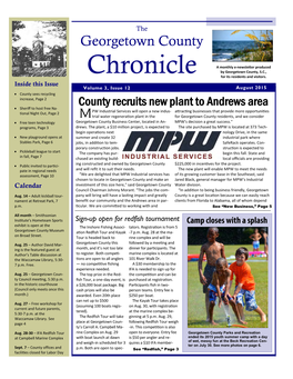 Chronicle by Georgetown County, S.C., for Its Residents and Visitors