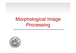 Morphological Image Processing Introduction