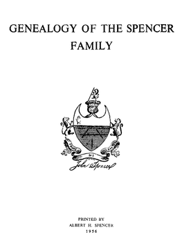 Genealogy of the Spencer Family
