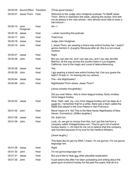 00:00:00 Sound Effect Transition [Three Gavel Bangs.] 00:00:01 Jesse Thorn Host Welcome to the Judge John Hodgman Podcast