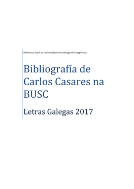Carlos Casares Na BUSC