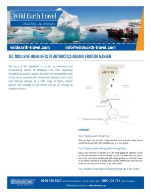 All Inclusive Highlights of Antarctica Aboard Fridtjof Nansen