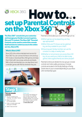 Parental Controls on Xbox