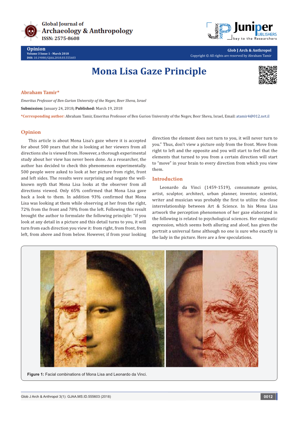 Mona Lisa Gaze Principle