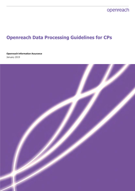 Openreach Data Processing Guidelines for Cps