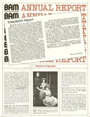 Bam ANNUAL REPORT 1976-1977SEASON -~~~~~~~~J[~~Jl~~~------~