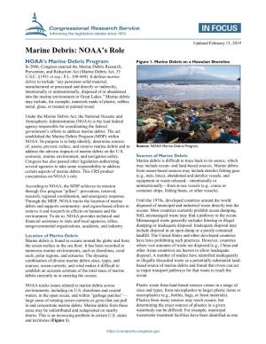 Marine Debris: NOAA's Role