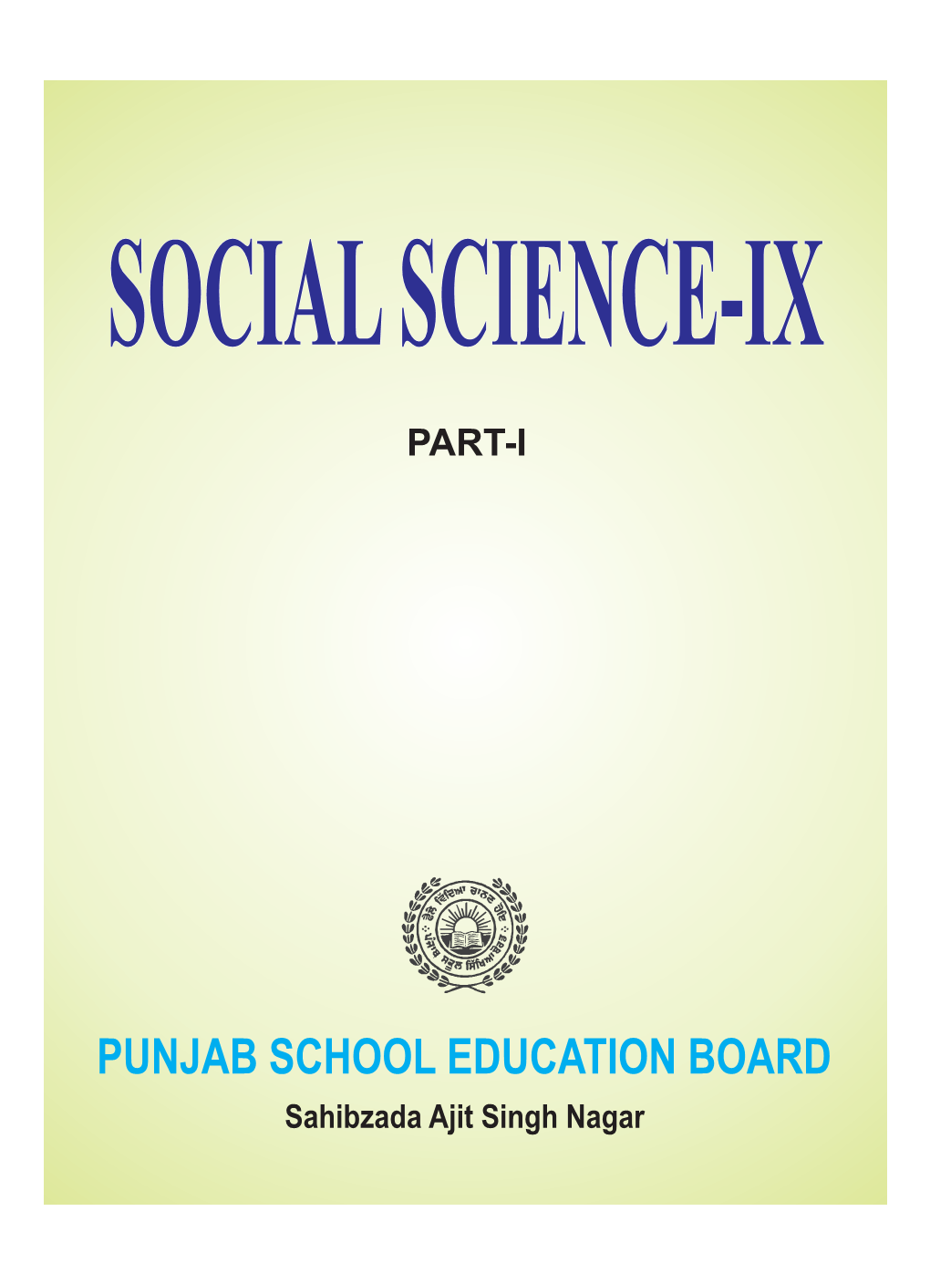 Punjab Board Class 9 Social Science Textbook Part 1 English