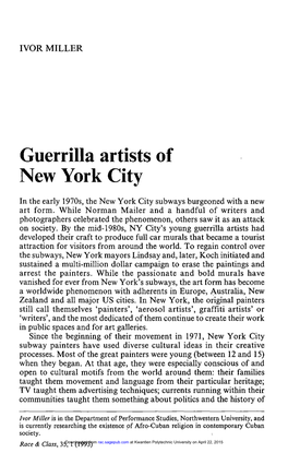 Guerrilla Artists of New York City