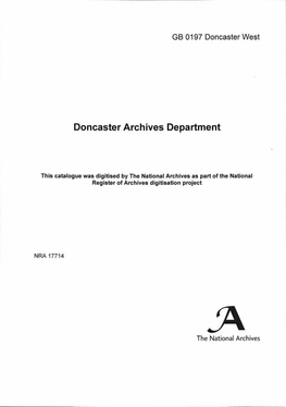 Doncaster Archives Department