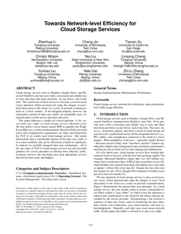Towards Network-Level Efficiency for Cloud Storage Services
