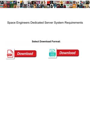 Space Engineers Dedicated Server System Requirements