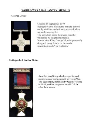 WW2 Medal Criteria