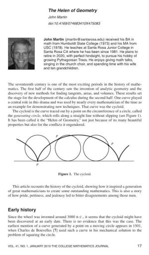 The Helen of Geometry Early History