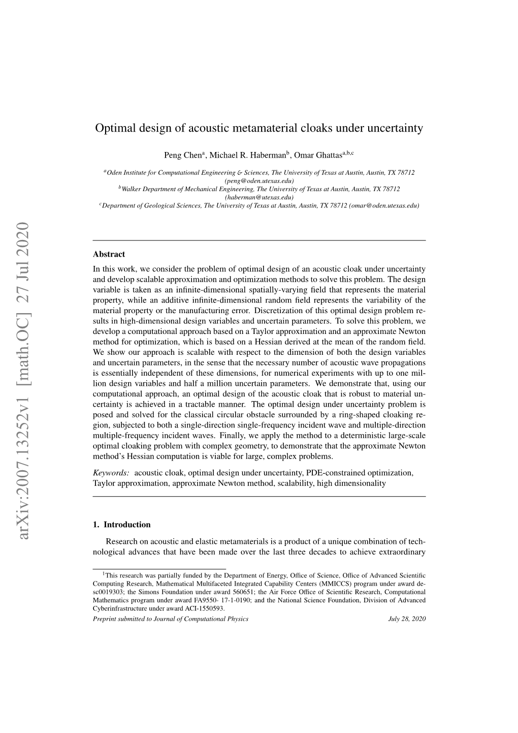 Optimal Design of Acoustic Metamaterial Cloaks Under Uncertainty