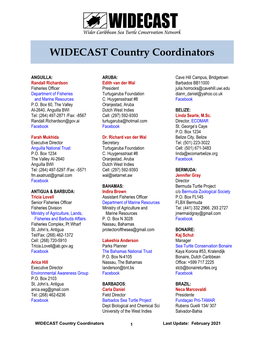 WIDECAST Country Coordinators