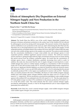 Effects of Atmospheric Dry Deposition on External Nitrogen Supply and New Production in the Northern South China Sea
