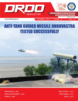 Anti-Tank Guided Missile Dhruvastra Tested Successfully