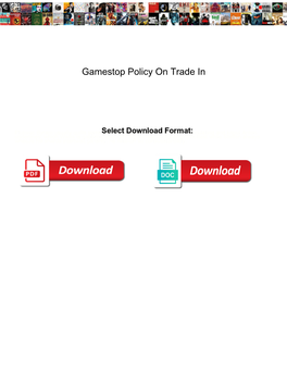 Gamestop Policy on Trade In