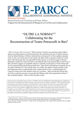 Collaborating for the Reconstruction of Teatro Petruzzelli in Bari2