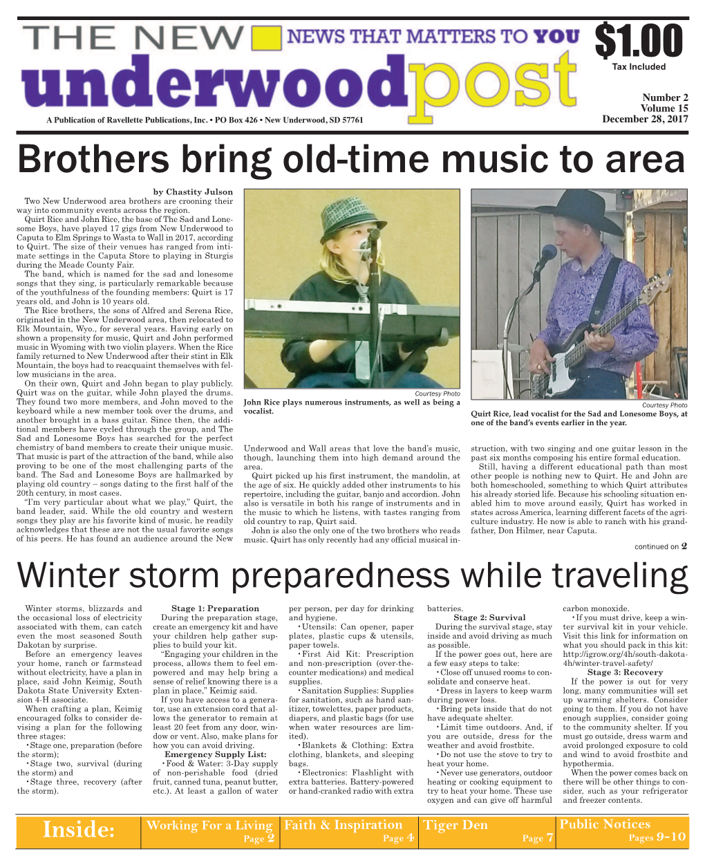 Brothers Bring Old-Time Music to Area