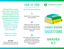 Suggestions from Students and Librarians for Some Good Summer Reading