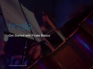 Get Started with Finale Basics