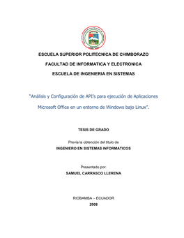 “Análisis Y Configuración De API's Para Ejecución De Aplicaciones