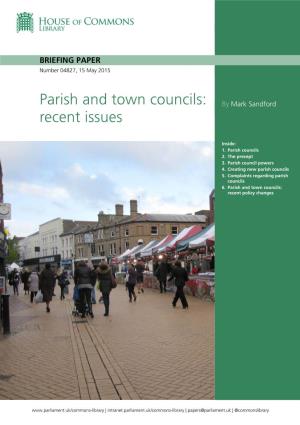 Parish and Town Councils: by Mark Sandford