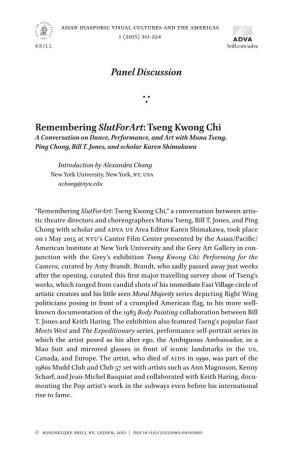 Panel Discussion Remembering Slutforart: Tseng Kwong