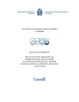 Aviation Investigation Report A10h0004