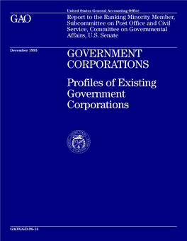 GGD-96-14 Government Corporations: Profiles of Existing Government