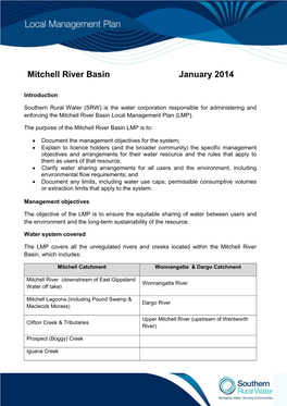 Mitchell River Basin January 2014