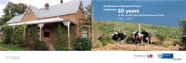 History of the Oudtshoorn Research Farm 50 Years