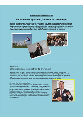 Verslag Grevelingenconferentie 2013