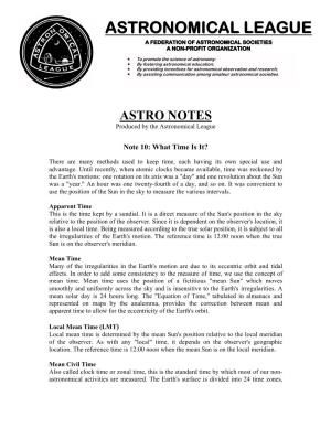 The Astronomical League |