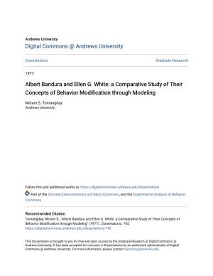 Albert Bandura and Ellen G. White: a Comparative Study of Their Concepts of Behavior Modification Through Modeling